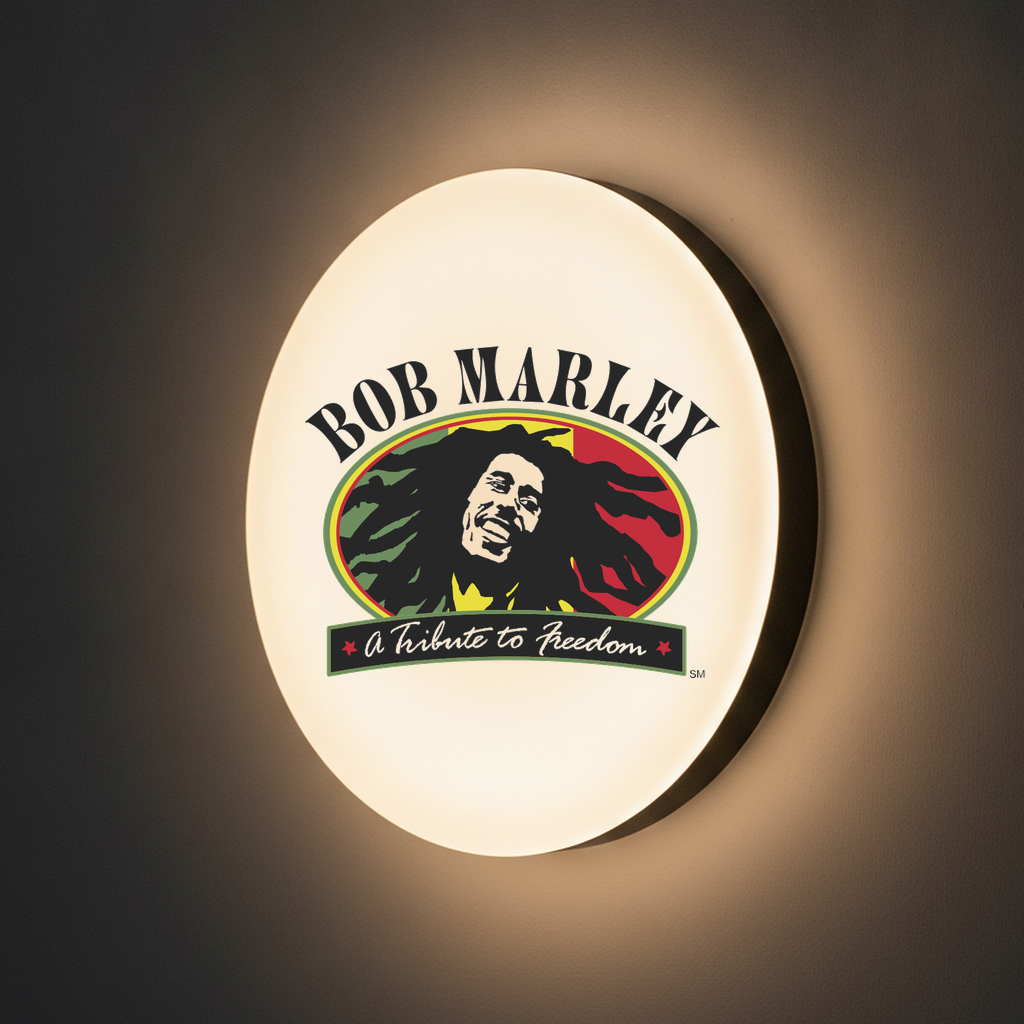 Bob Marley LED-Leuchtschild Wanddeko Musik-Deko Geschenk