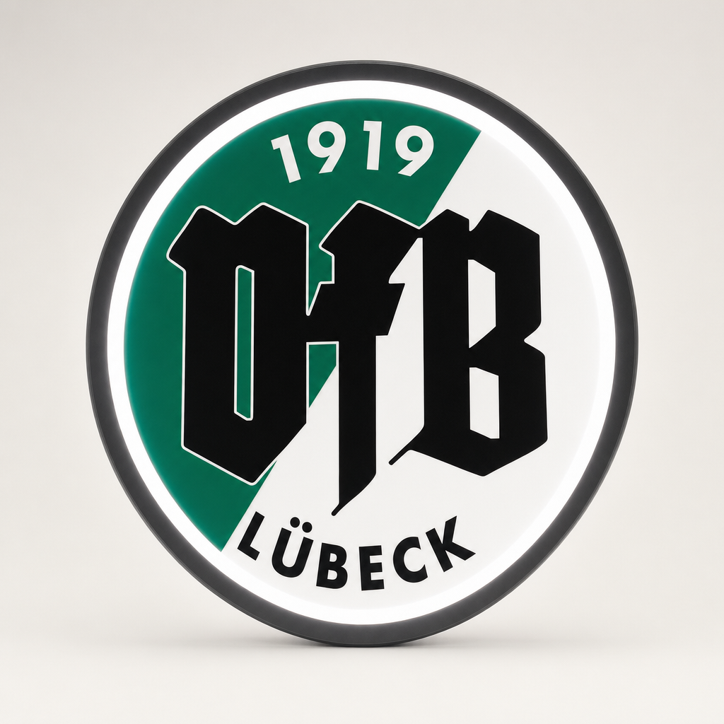 VfB Lübeck LED-Leuchtschild Wanddeko Fandeko Geschenk