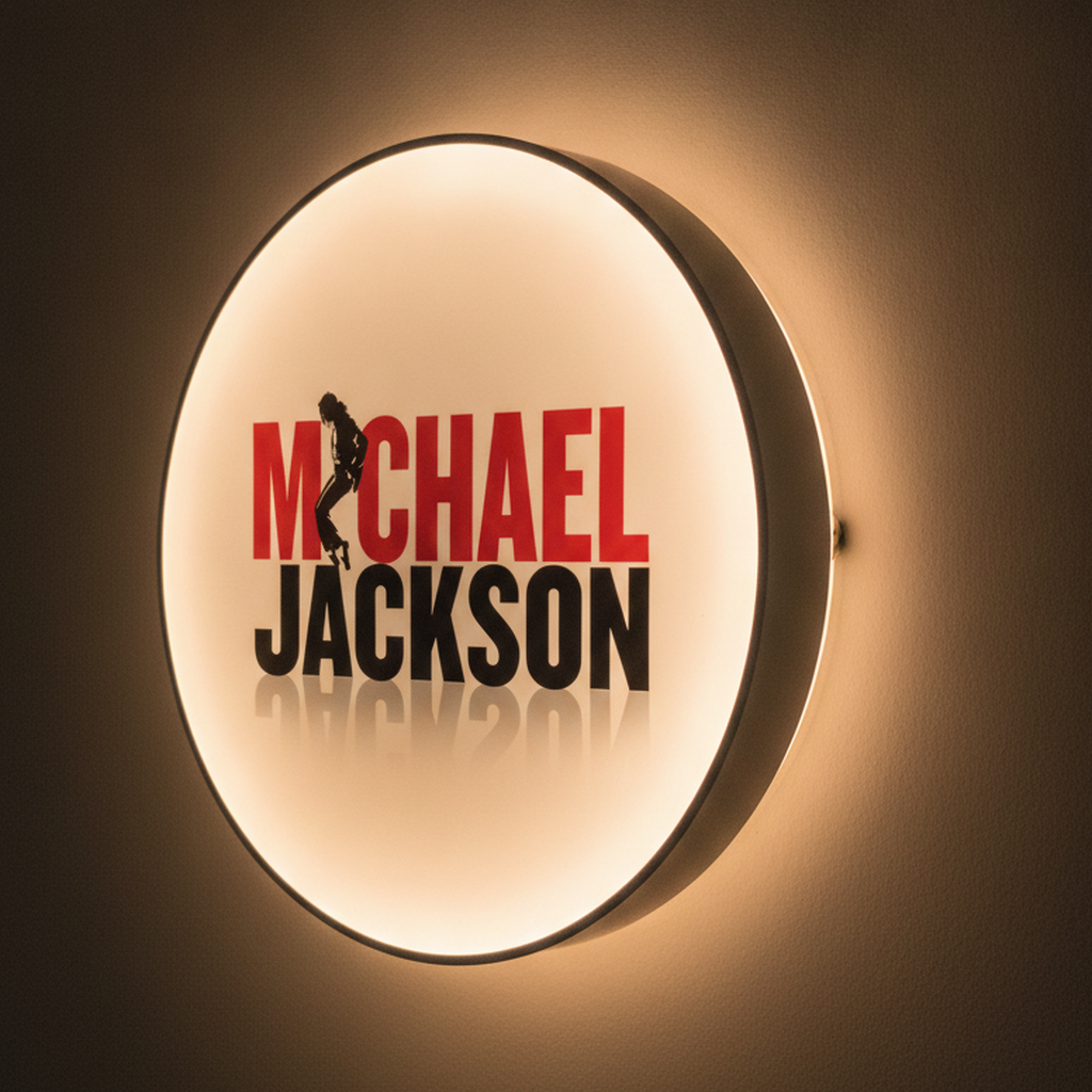 Michael Jackson LED-Leuchtschild Wanddeko Musik-Deko Geschenk