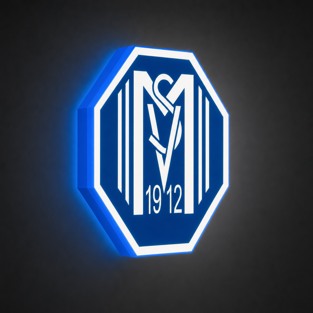 SV Meppen LED-Leuchtschild Wanddeko Fandeko Geschenk
