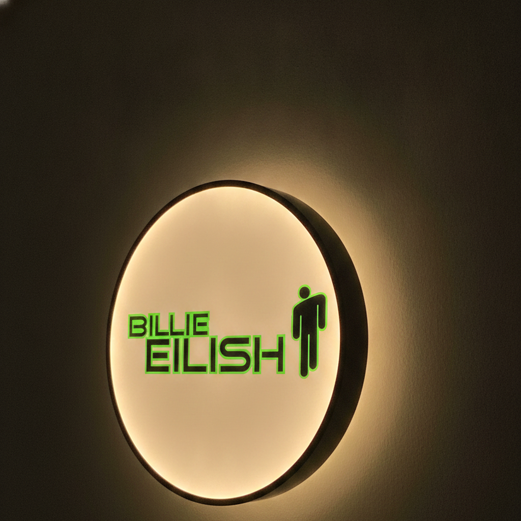 Billie Eilish LED-Leuchtschild Wanddeko Musik-Deko Geschenk