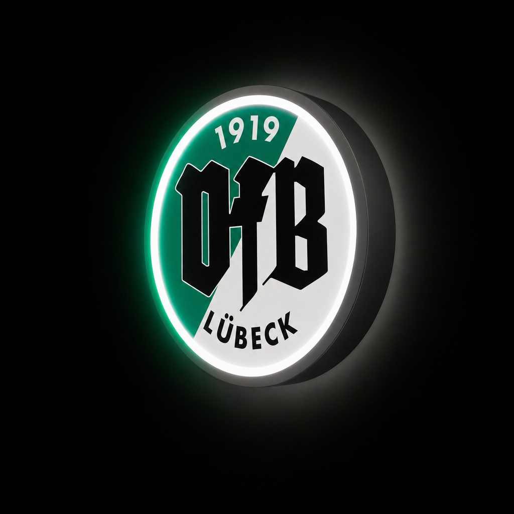 VfB Lübeck LED-Leuchtschild Wanddeko Fandeko Geschenk