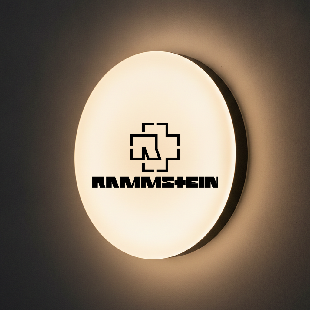 Rammstein LED-Leuchtschild Wanddeko Musik-Deko Geschenk