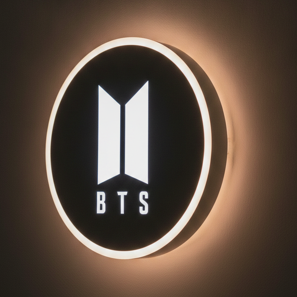 BTS LED-Leuchtschild Wanddeko Musik-Deko Geschenk