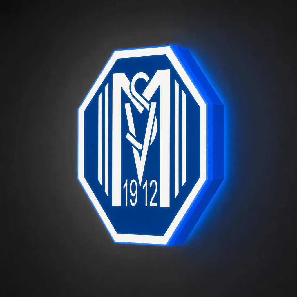 SV Meppen LED-Leuchtschild Wanddeko Fandeko Geschenk