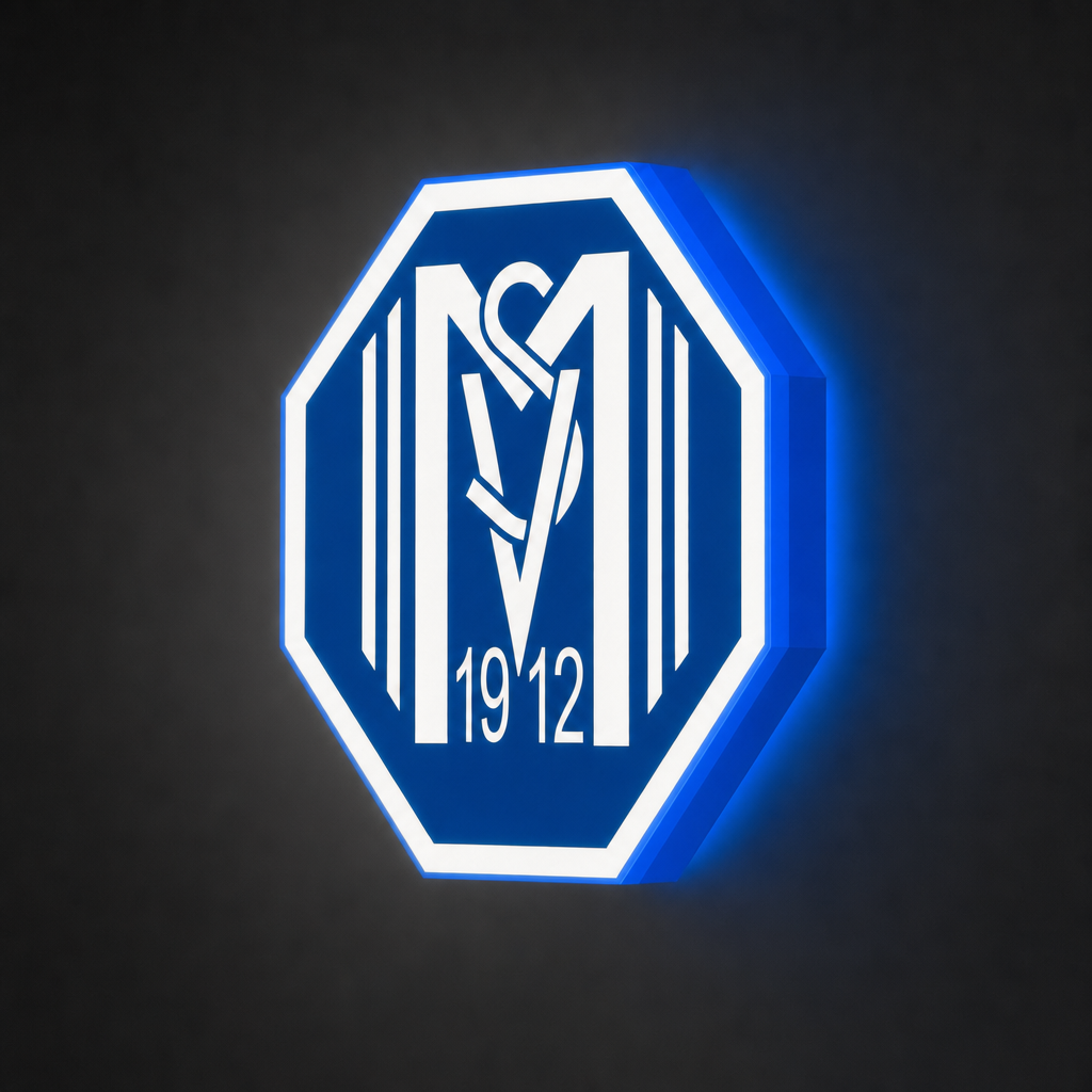 SV Meppen LED-Leuchtschild Wanddeko Fandeko Geschenk